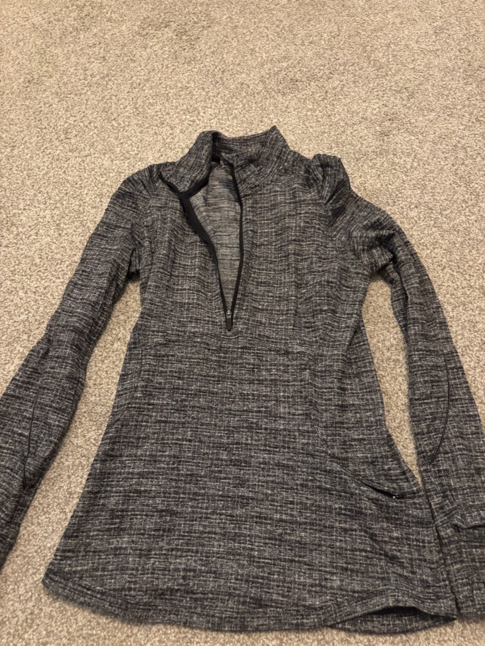 lululemon athletica Heathered Dark Gray Half-Zip Pullover